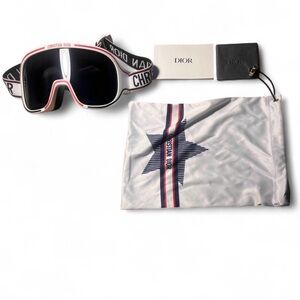 Dior Alps M11 Ski Goggles White Navy Blue Snowboard Snow Ski Lens